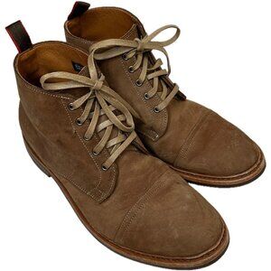 Allen Edmonds Men’s Suede Patton Cap-Toe Boots Size 10 Brown